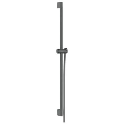 Hansgrohe Unica drążek prysznicowy 90 cm z wężem prysznicowym czarny chrom szczotkowany 24401340