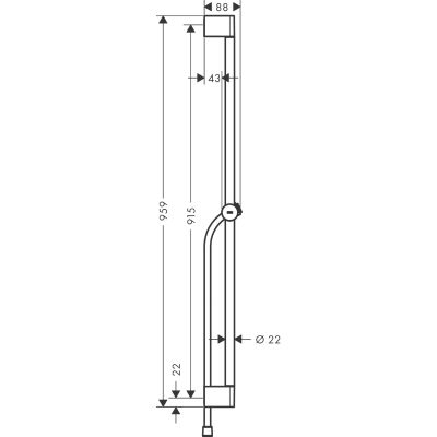 Hansgrohe Unica Pulsify S drążek prysznicowy 90 cm biały mat 24401700