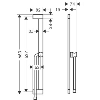 Hansgrohe Unica drążek prysznicowy 65 cm 24402700