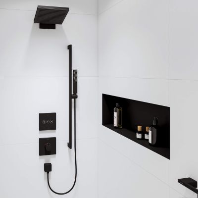 Hansgrohe Unica drążek prysznicowy 90 cm z wężem czarny mat 24403670