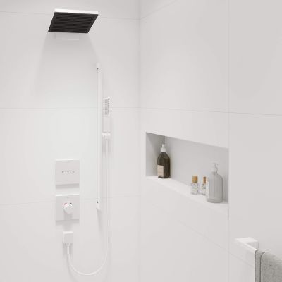 Hansgrohe Unica drążek prysznicowy 90 cm z wężem biały mat 24403700