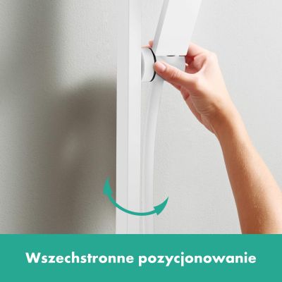 Hansgrohe Unica drążek prysznicowy 90 cm z wężem biały mat 24403700