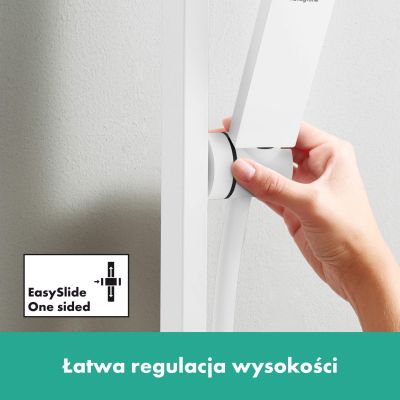 Hansgrohe Unica drążek prysznicowy 90 cm z wężem biały mat 24403700