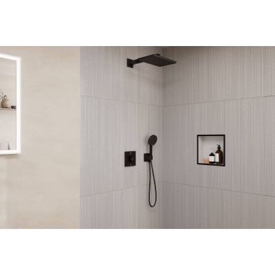 Hansgrohe Raindance Alive Q zestaw prysznicowy podtynkowy termostatyczny z deszczownicą czarny 24620670