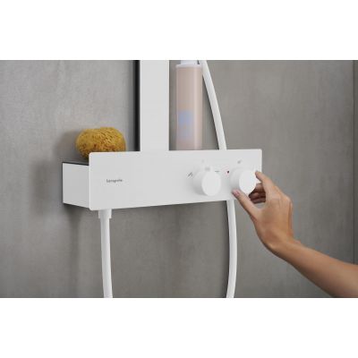 Hansgrohe Rainfinity ShowerTablet zestaw prysznicowy ścienny termostatyczny z deszczownicą biały mat 26853700