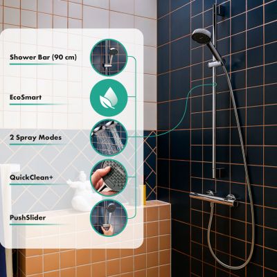 Hansgrohe Activera Select S zestaw prysznicowy ścienny chrom 28046000