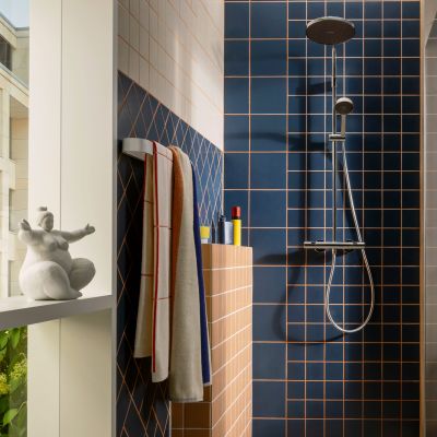 Hansgrohe Activera S zestaw prysznicowy ścienny termostatyczny z deszczownicą chrom 28078000