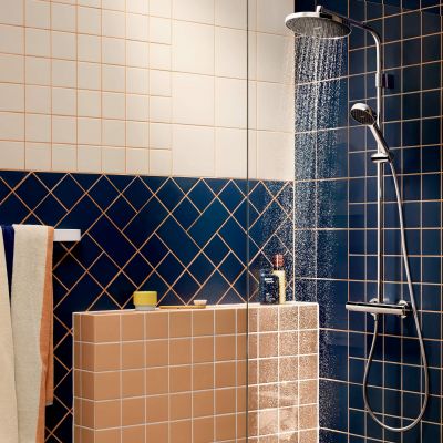 Hansgrohe Activera S zestaw prysznicowy ścienny termostatyczny z deszczownicą chrom 28078000
