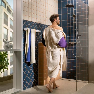 Hansgrohe Activera S zestaw prysznicowy ścienny termostatyczny z deszczownicą chrom 28083000