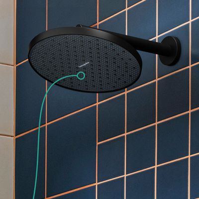 Hansgrohe Activera S deszczownica 24x24 cm okrągła czarna 28057670