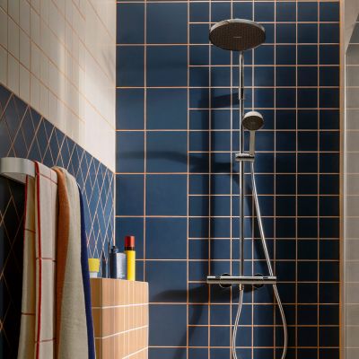 Hansgrohe Activera S zestaw prysznicowy ścienny termostatyczny z deszczownicą chrom 28078000