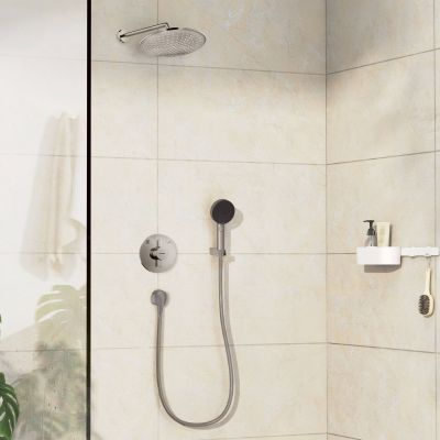 Hansgrohe Crometta zestaw prysznicowy podtynkowy z deszczownicą nikiel szczotkowany 88002391