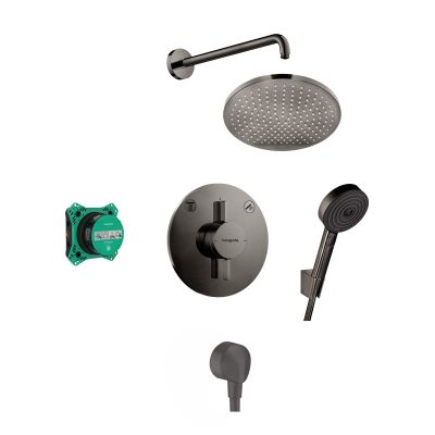Hansgrohe Crometta zestaw prysznicowy podtynkowy z deszczownicą chrom  szczotkowany 88002393