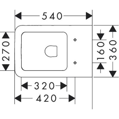 Hansgrohe EluPura Original Q miska WC wisząca bez kołnierza biały połysk 60145450