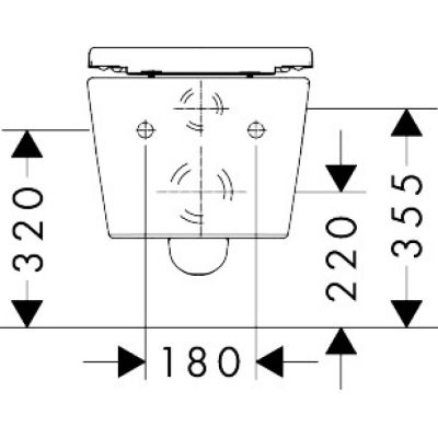 Hansgrohe EluPura Original S zestaw miska z deską wisząca bez kołnierza biały połysk 60207450