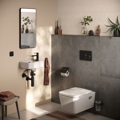 Hansgrohe EluPura Original Q zestaw miska z deską wisząca bez kołnierza biały połysk 60208450