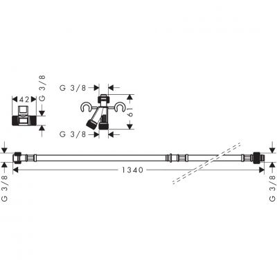 Hansgrohe zestaw przyłączeniowy do miski wiszącej WC z funkcją bidetu 60308000