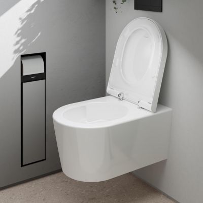 Hansgrohe EluPura S miska WC wisząca bezkołnierzowa AquaHelix Flush SmartClean biały 61114450