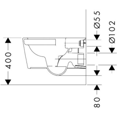 Hansgrohe EluPura Original S miska WC wisząca bez kołnierza biały połysk 61178450