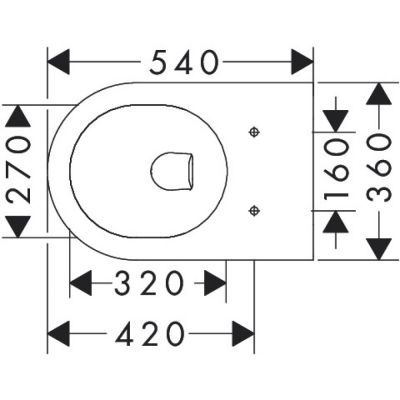 Hansgrohe EluPura Original S miska WC wisząca bez kołnierza biały połysk 61178450