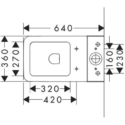 Hansgrohe EluPura Original Q miska WC stojąca bez kołnierza biały połysk 62014450