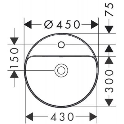 Hansgrohe Xuniva S umywalka 45 cm wpuszczana okrągła biały 60159450