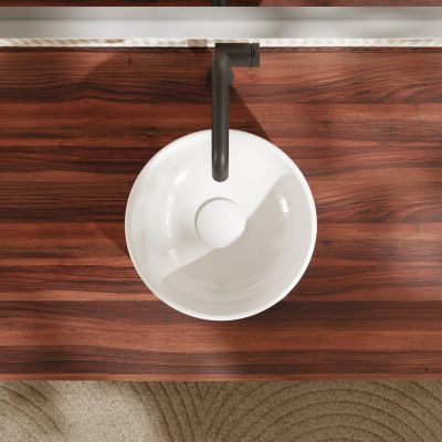 Hansgrohe Xuniva S umywalka 30x30 cm okrągła nablatowa biała 60163450