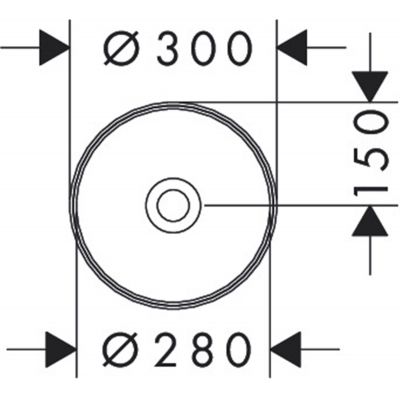 Hansgrohe Xuniva S umywalka 30x30 cm okrągła nablatowa biała 60163450