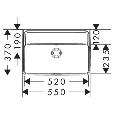 Hansgrohe Xanuia Q umywalka 55x37 cm prostokątna ścienna Compact biała 60210450