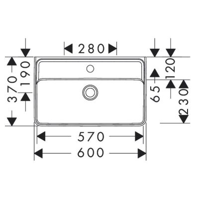 Hansgrohe Xanuia Q umywalka 60x37 cm prostokątna ścienna Compact biała 60215450