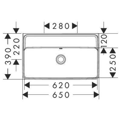 Hansgrohe Xanuia Q umywalka 65x39 cm prostokątna ścienna Compact biała 60218450