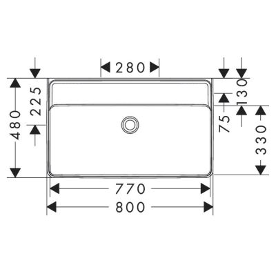 Hansgrohe Xanuia Q umywalka 80x48 cm prostokątna ścienna biała 60228450
