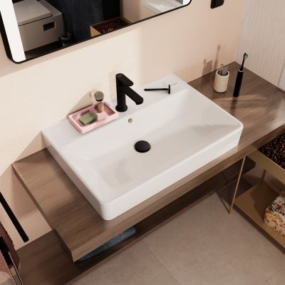 Hansgrohe Xanuia Q umywalka 70x48 cm prostokątna ścienna-nablatowa biała 60248450