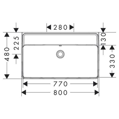 Hansgrohe Xanuia Q umywalka 80x48 cm prostokątna ścienna-nablatowa biała 60251450