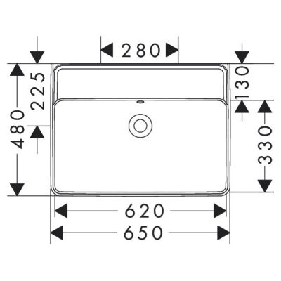 Hansgrohe Xanuia Q umywalka 65x48 cm prostokątna ścienna-nablatowa biała 60254450