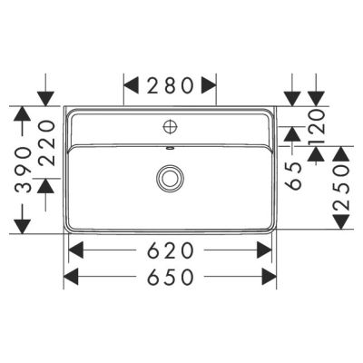 Hansgrohe Xanuia Q umywalka 65x39 cm prostokątna ścienna Compact biała 60617450