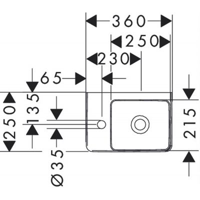 Hansgrohe Xelu Q umywalka 36x25 cm ścienna prostokątna lewa SmartClean biały 61085450