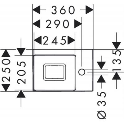 Hansgrohe Xevolos E umywalka 36x25 cm prostokątna ścienna-meblowa biała 61086450