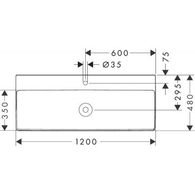 Hansgrohe Xelu Q umywalka 120x48 cm ścienna prostokątna SmartClean biały 61108450