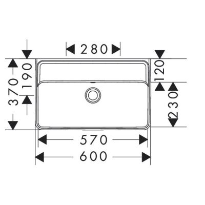Hansgrohe Xanuia Q umywalka 60x37 cm prostokątna ścienna Compact biała 61125450