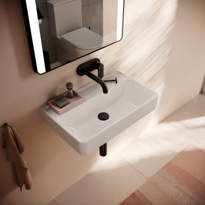 Hansgrohe Xanuia Q umywalka 60x37 cm prostokątna ścienna Compact biała 61127450