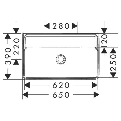 Hansgrohe Xanuia Q umywalka 65x39 cm prostokątna ścienna Compact biała 61131450