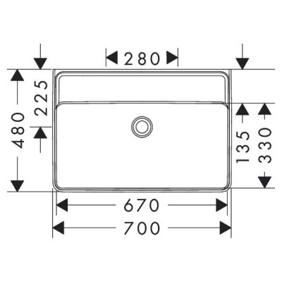 Hansgrohe Xanuia Q umywalka 70x48 cm prostokątna ścienna biała 61135450
