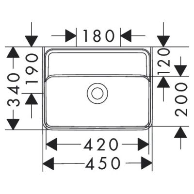 Hansgrohe Xanuia Q umywalka 45x34 cm prostokątna ścienna biała 61142450