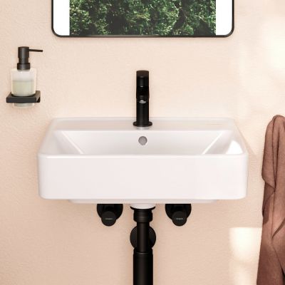 Zestaw Hansgrohe Xanuia Q umywalka z szafką Xilesa E 50 cm biały połysk/dąb (54247550, 60131450)