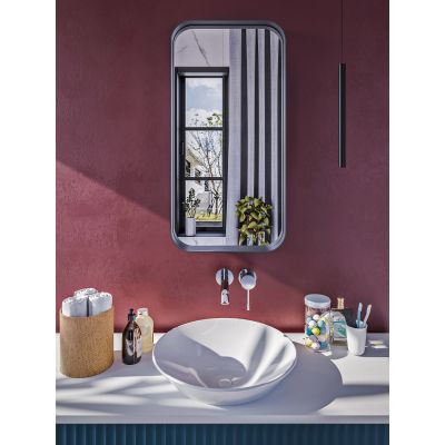 HoM Musum lustro 60x120 cm rama stalowa czarny M-60x120-BLC50x4