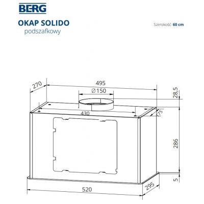 iceBerg Solido okap kuchenny 52 cm podszafkowy czarny SOLOPPOMBK6001
