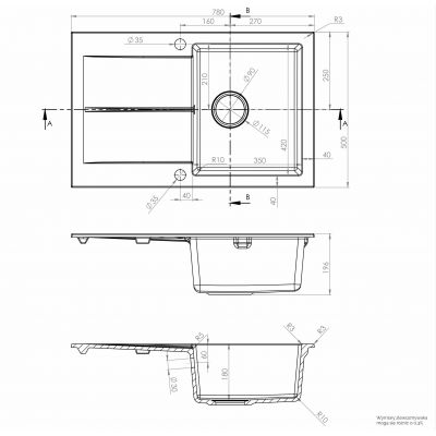 iceBerg San zlewozmywak z baterią czarny/czarny ZZB1411BB