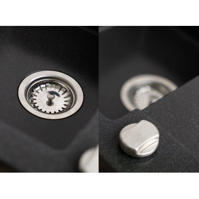 iceBerg San zlewozmywak z baterią czarny/czarny ZZB1411BB