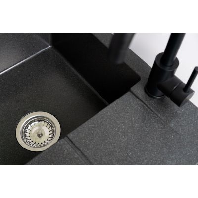 iceBerg San zlewozmywak z baterią czarny/czarny ZZB1411BB